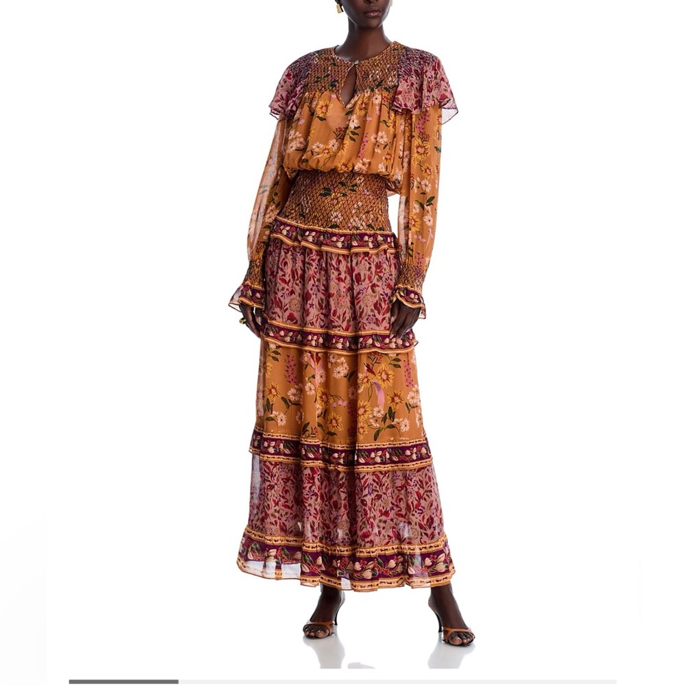 Farm Rio Floral Bohemian Maxi Dress fully lined